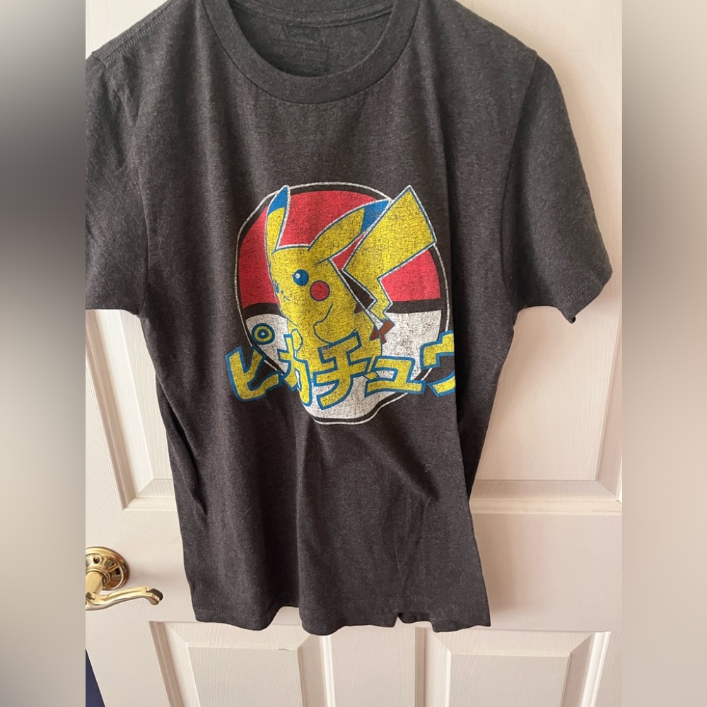 Pickachu- Grey Tee Shirt- Medium
